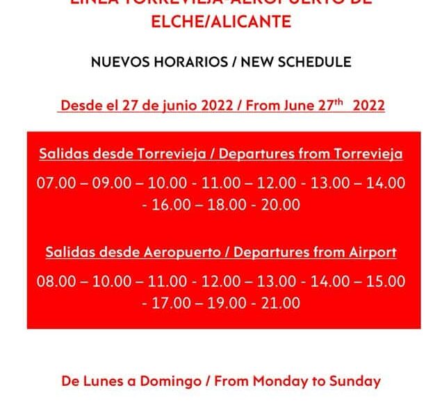 Torrevieja - Alicante Airport New Bus Timetable.jpg