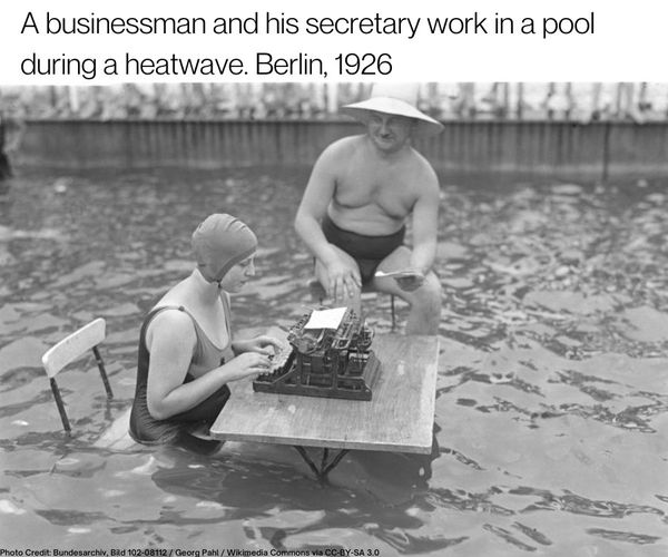 Businessman & Secretary Working During Heatwave.jpg