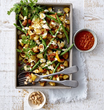 Roast Jersey Royal Potatoes With Feta, Harissa & Tahini Yogurt.jpg